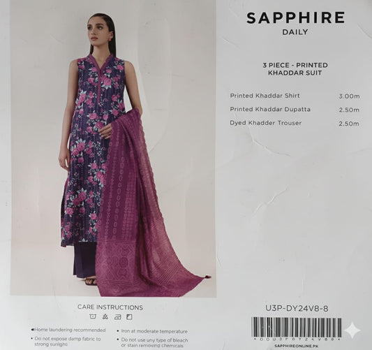 3 Piece, Printed Khaddar
